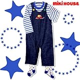 ミキハウス・ドライブプッチー☆オーバーオールギフトセット（紺・14-3303-569）