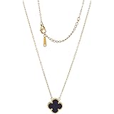 Lucky Clover Necklace For Women Girls, 18K Gold Plated Cute Fashion Simple Girls Titanium Steel Hypoallergenic Pendant