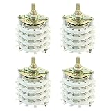 uxcell ロータリースイッチ バンド　4P11T 4ポール11ポジション4デッキ　プラスチック製　4個