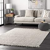 nuLOOM NCCL01H-609 Hand Woven Angeline Area Rug, 6' x 9', Blue