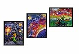 uhomate 3個The Little Prince Le Petit Prince Little Prince Vincent van Gogh starry nightポスター壁アート記念ギフト