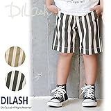 (ディラッシュ) DILASHストライプストレッチハーフパンツ（４分丈）/夏 80 オリーブ