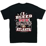 NFL Atlanta FalconsアトランタFootball " I Bleedレッド&ブラックGo！」Tシャツ、ブラック、XL