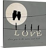 Pela Studioプレミアムシックラップキャンバス壁アート印刷題名Moon Lovers I 24" x 24" 2174581_24_24x24_none
