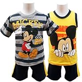 Disney ディズニー ミッキーマウス Tシャツ＆ハーフパンツセット24ヶ月＝90cm