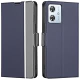 適用 moto g64 5G ケース 手帳型 モト g64y 5G 薄型ケース moto g64y 5G ケースカバー モト g64 5G スマホケース モトg64y5G 手帳ケース g64yケース 携帯カバー g64カバー motog64ケース 【BonwFzin】 軽量 薄い 炭素繊維調 PU レザー マグネット 手帳 カードケース カード収納 耐衝撃 スタンド 2色組合 グレー + ネイビー