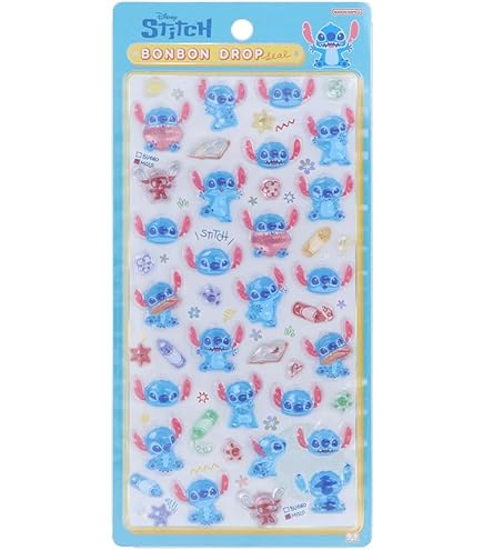 レア！！スティッチ ベーカリーシール　ぷっくり　もっちり Amazon.co.jp: スティッチ[フレークシール]ぷっくり フレーク
