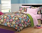 My Room Boho Garden Ultra Soft Microfiber Girls Bedding Comforter Set, Multi-Colored, Twin [並行輸入品]