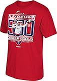 リーボックAlexander Ovechkin # 8 Washington Capitalsレッド500 Goal Celebration Teeサイズ= XL
