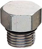 Eaton Weatherhead 7237X5 Carbon Steel Pipe Fitting, Hex Head Plug, O Ring, 5/16 Straight Male Thread