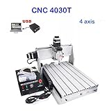 CNC 4030T 4軸 フライス盤 デスクトップ彫刻機 回転軸つき USBポート DIY Desktop Engraving Machine Router