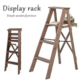 ディスプレイラック ウッドラック 棚 シェルフ ラック 飾り棚 折りたたみ 脚立 木製 天然木 杉
