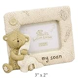 Oaktree Gifts My Scan Button Corner Resin Photo Frame 3 x 2 [並行輸入品]