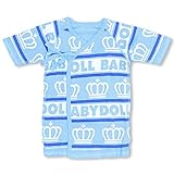 ベビードール ベビー肌着 王冠ロゴ(新生児用/短肌着) 子供服 50-60cm ライトブルー