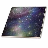 InspirationzStoreスペースデザイン – Stars Galaxies and Nebulas – Navy Night Skyブルーandパープルスペース写真コラージュ – Astro