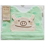 【綿100％】Boo Mart スムス 新生児帽子 グリーン◇フリー