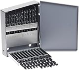 Cleveland C00960 CLE-MAX 50 Piece High-Speed Steel General Purpose Jobber Length Drill Bit Set, Stea
