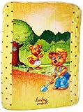 ベビーミンク – ウルトラソフトPlushジャンボフリース毛布( Assortedスタイル) イエロー BabyMink_Crib_Gardening'Bears