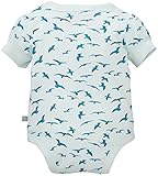 Finn+Emma フィン&エマ 半袖ロンパース オーガニックコットン100% 6-9ヶ月 フェザー G02-0200d6-9 Bird-Blue