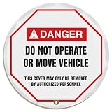 Accuform Signs KDD725 STOPOUT Vinyl Steering Wheel Message Cover, ANSI-Style Legend DANGER DO NOT OP