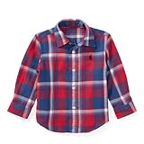 ポロ ラルフローレン プレイド・コットン・フランネル長袖シャツ[レッドマルチ](男の子12～24か月用)18Mサイズ [並行輸入品]