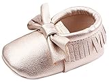 C-Princess ベビーシューズ ファーストシューズ 赤ちゃん 女の子 お姫系 子供靴 フォーマル かわいい 蝶結び飾り付 結婚式 入園式 お祝い (13cm, Dゴールド)