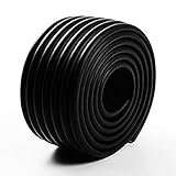 桜の雪 ベビー コーナーガード 波型 タイプ 赤ちゃん ケガ防止 クッション 2m 両面テープ付き (黒)