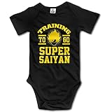 トレーニングto Go Super Saiyanアニメ面白いパロディDT Baby Onesie服装セット カラー: ブラック