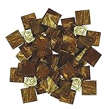 Jennifer's Mosaics Gold 3/4-Inch Gold Veined Venetian Style Glass Mosaic Tile, 8-Ounce [並行輸入品]
