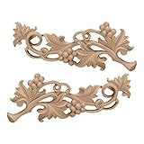 Ekena Millwork ONL09X03X01GRLW Each Side Small Grape Scrolls Pair, 9 1/4-Inch x 3 1/2-Inch x 5/8-Inc