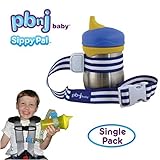 PBnJ Baby SippyPal Sippy Cup Holder Strap Leash Tether (1 Blue Stripe) by PBnJ Baby