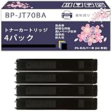 BP-JT70BA トナーカートリッジ 互換ブランド シャープ Sharp BP-40C26 BP-40C36 BP-50C45 BP-50C55 BP-50C65 BP-60C26 用、40000 ページ印刷可能 チップ付き (4パックブラックBK)