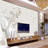 Sproud 大規模なカスタム壁紙 3D 立体チューリップ蝶 Tv 背景 Papel De Parede 3 D パラサラ Atacado 300 Cmx 210 Cm