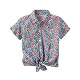 Carter's(カーターズ) フローラルタイフロントトップ レッド トップス半袖シャツ 18ヶ月【並行輸入】
