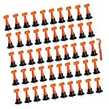 P Prettyia 50枚　タイル　Tレベラーシステム　タイルスペーサー　2〜6ミリメートル　耐磨耗性　再使用可能　