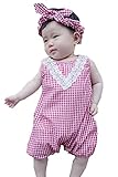 Mchild 子供服 ロンパース女の子 ワンピース キッズ チャック柄 レース ガールズ ベビー 無袖 夏物 子供服 ヘアアクセサリー&ロンパースの2点セット ブラック ピンク (80サイズ：適応身長