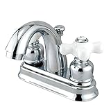 Elements of Design Chicago EB5611PX Centerset Lavatory Faucet with Retail Pop-Up, 4-Inch, Polished C