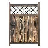 【国産】焼き板木戸【右開き】 (2.5尺 約75cm)