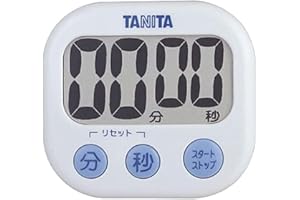 タニタ tanita キッチン 勉強 学習 タイマー 大画面 大音量 100分 マグネット スタンド付き ホワイト でか見えタイマー TD-384 WH