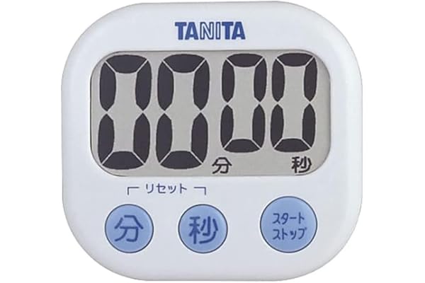 タニタ tanita キッチン 勉強 学習 タイマー 大画面 大音量 100分 マグネット スタンド付き ホワイト でか見えタイマー TD-384 WH