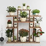 J-園芸ラック ラワースタンド フラワーラック植物棚木製立て花棚ガーデンプラントディスプレイ植物ポットホルダー棚/ラックガーデン収納棚バルコニー用の屋内または屋外用装飾ラック、庭園と商業用フェンス11
