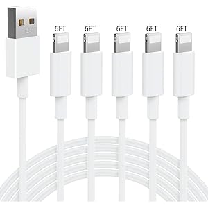 iPhone 充電ケーブル 【5本セット 1.8M】ActionPie ライトニングケーブル 高耐久 断線防止 アイフォ…