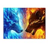 Fire and Ice by jojoesart、24 x 81 cmキャンバス壁アート