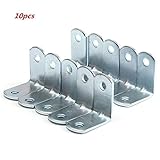TOPmountain 10パック ステンレス中括弧コーナー世帯共同アングルキッチン食器棚LホルダーProfessioalコネクタ固定サポート