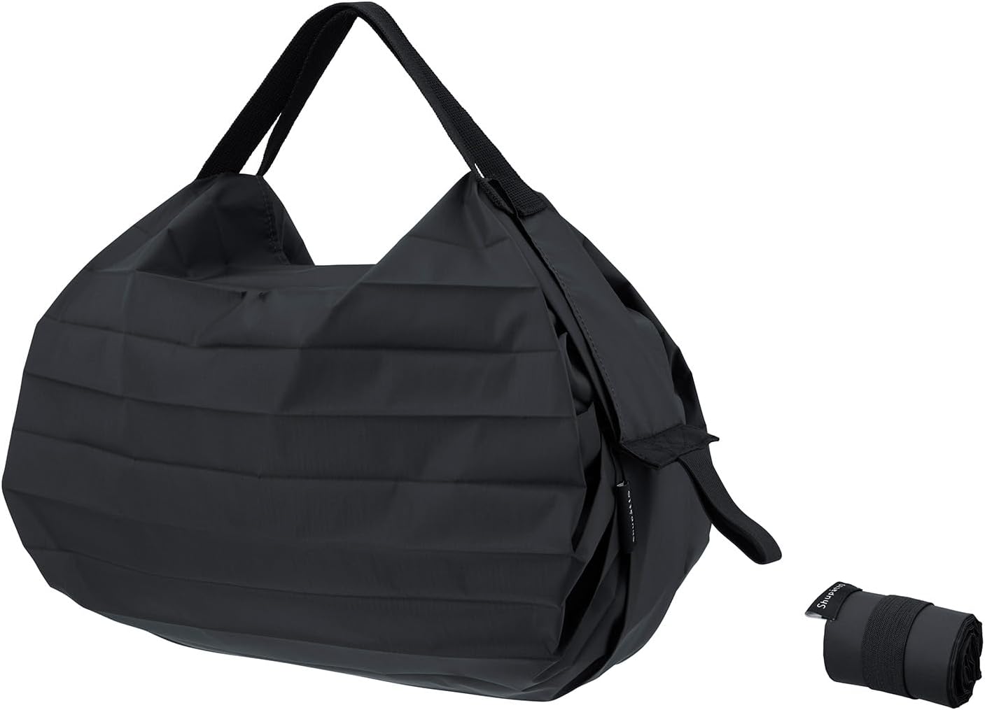 [マーナ] Shupatto コンパクトバッグ S (7.5L) シュパット エコバッグ 折りたたみ 買い物袋 (コンパクト/丈夫) | ジェットブラック S514BK
