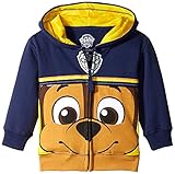 Paw Patrol Toddler Boys' Chase Hoodie Navy Big Face 4T [並行輸入品]