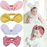 Ymgot ベビー ヘアバンド リボン 4点セット 赤ちゃん ヘアアクセサリー 髪飾り 出産祝い 誕生日