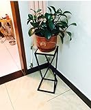 CHAOXIANG フラワースタンド ヨーロッパのソリッドウッドアイアンフラワーラック/フラワーポットシェルフバルコニーリビングルームレトロトールシングルレイヤープラントシェルフ (サイズ さいず :