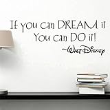 2pcs If You Can Dream It DIY Vinyl Quote Wall Sticker Mural Decals Living Bed Home Decoration Remova
