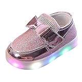 Tovadoo スニーカー 子供靴 男の子 女の子 蝶結び LED ライト付き光る靴 発光靴 七彩男の靴 LED輝　運動靴 無地 通気性よい 多色 四季用 可愛い カジュアル 通学 旅行 プレゼント 